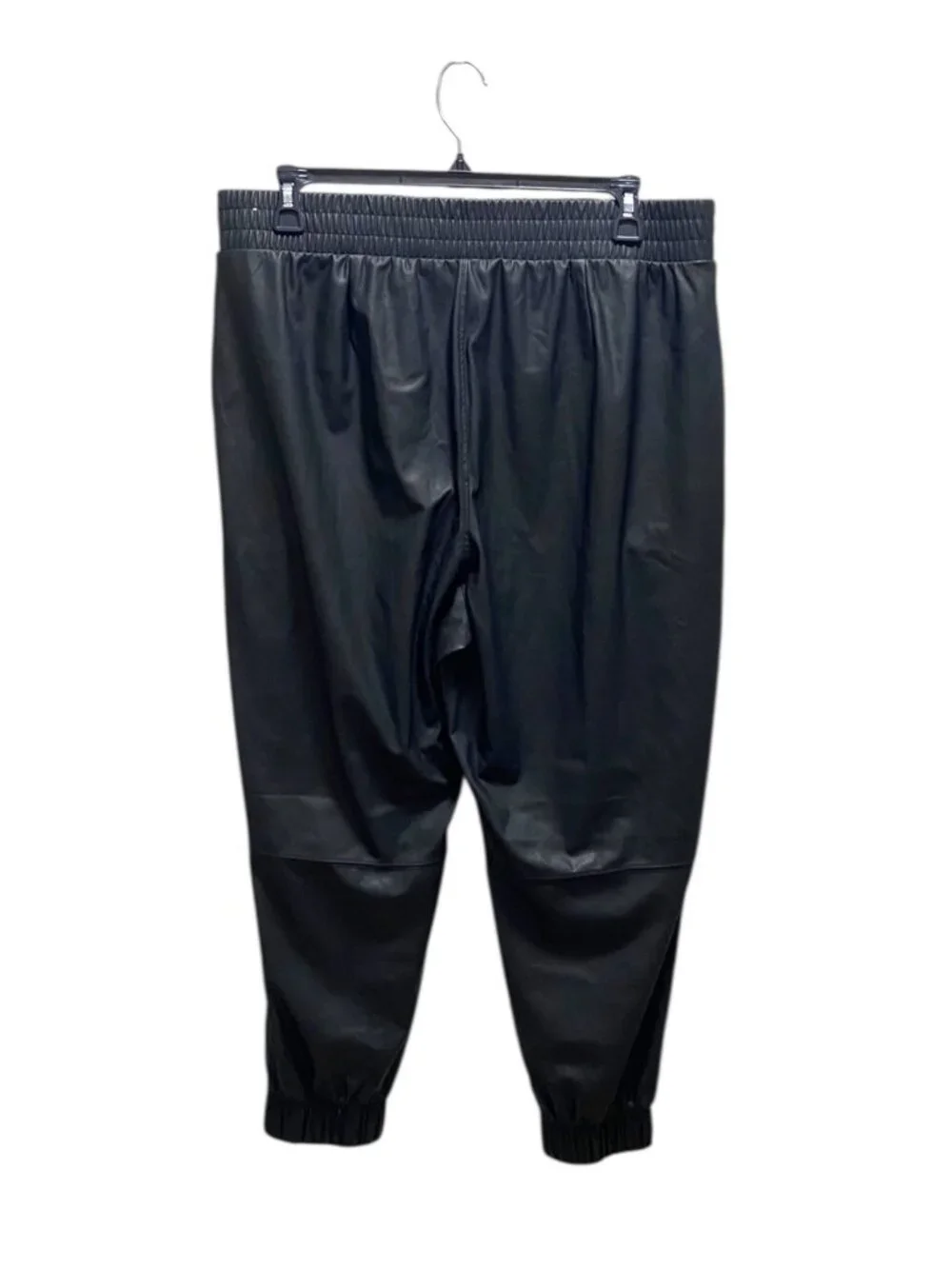 Calia Faux Leather Joggers Black Size 1X Minimalist Athleisure Casual Gym Cute